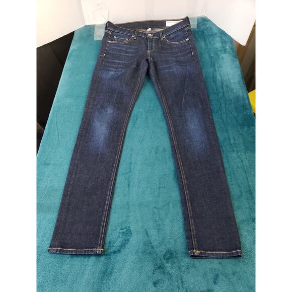Rag & Bone Jeans Size 26 Womens Blue Pants Stretch Ladies Denim Mid Rise Skinny - Picture 1 of 12